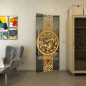 Pendeltür - Fineprint Modell 151 Gold auf Grauglas