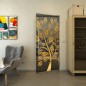 Pendeltür - Fineprint Modell 159 Gold auf Grauglas