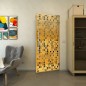 Pendeltür - Fineprint Modell 190 Gold auf Grauglas