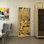 Pendeltür - Fineprint Modell 196 Gold auf Grauglas