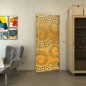 Pendeltür - Fineprint Modell 198 Gold auf Grauglas