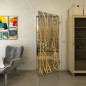 Ganzglastür - Fineprint Modell 040 Gold auf Grauglas