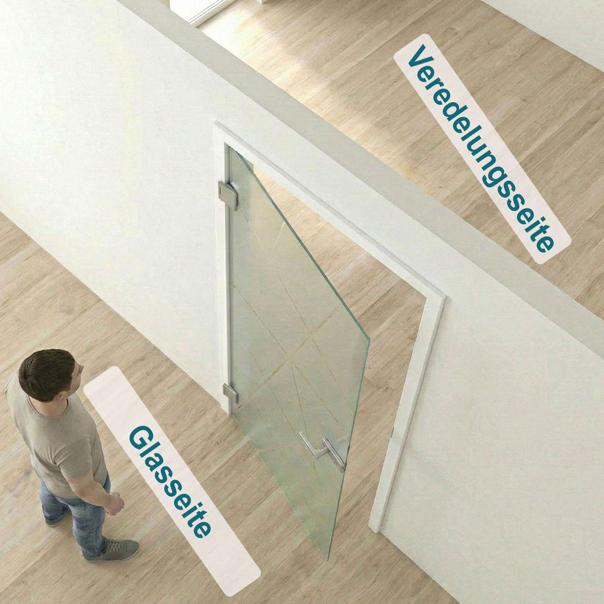DIN Links Motiv hinten glänzend